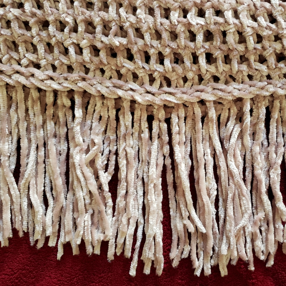 Cowl Neck Fringed Scarf - Picture 3 of 4